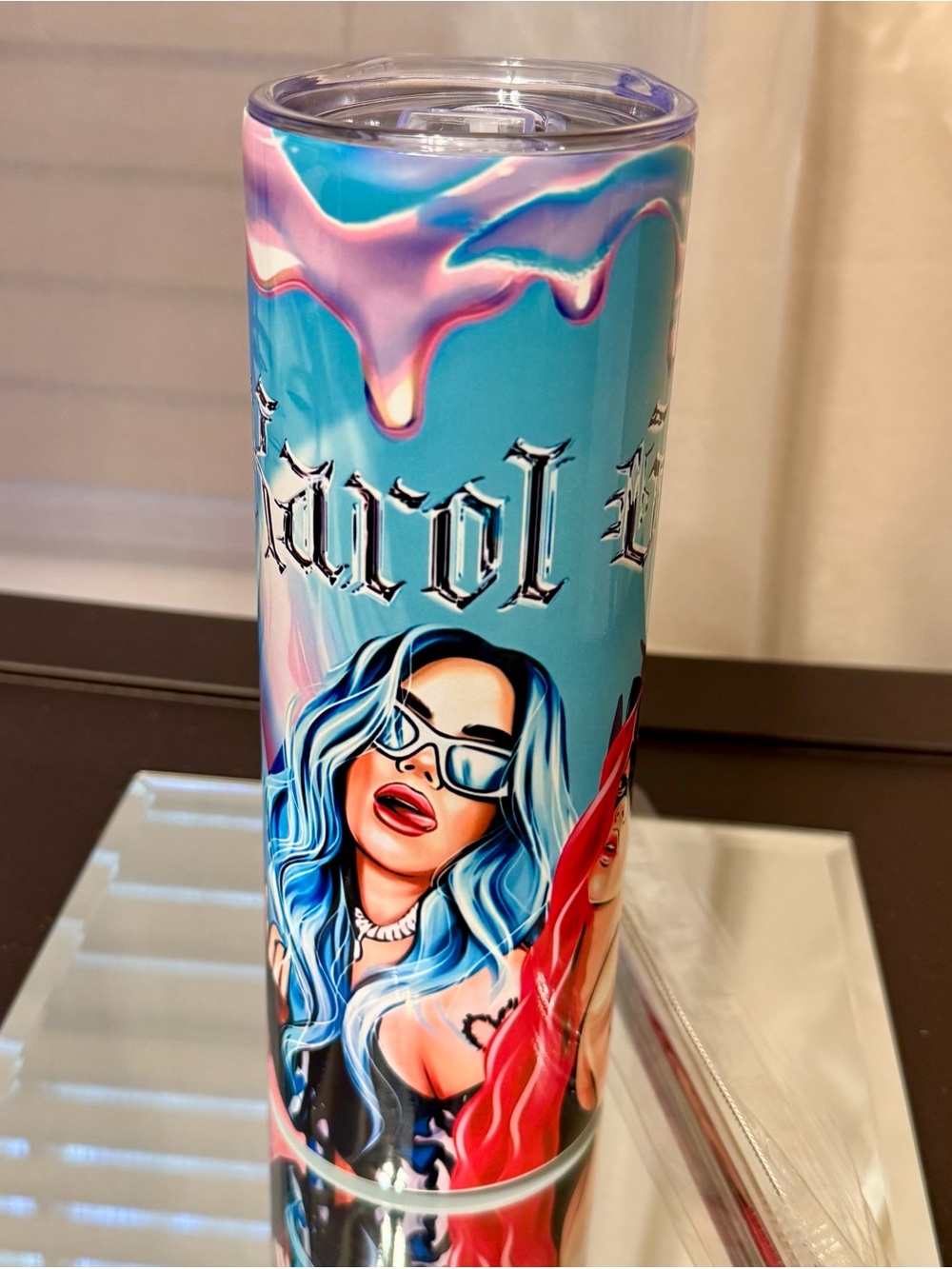 NEW Karol G Graphic Stainless Tumbler - Stylish Drinkware